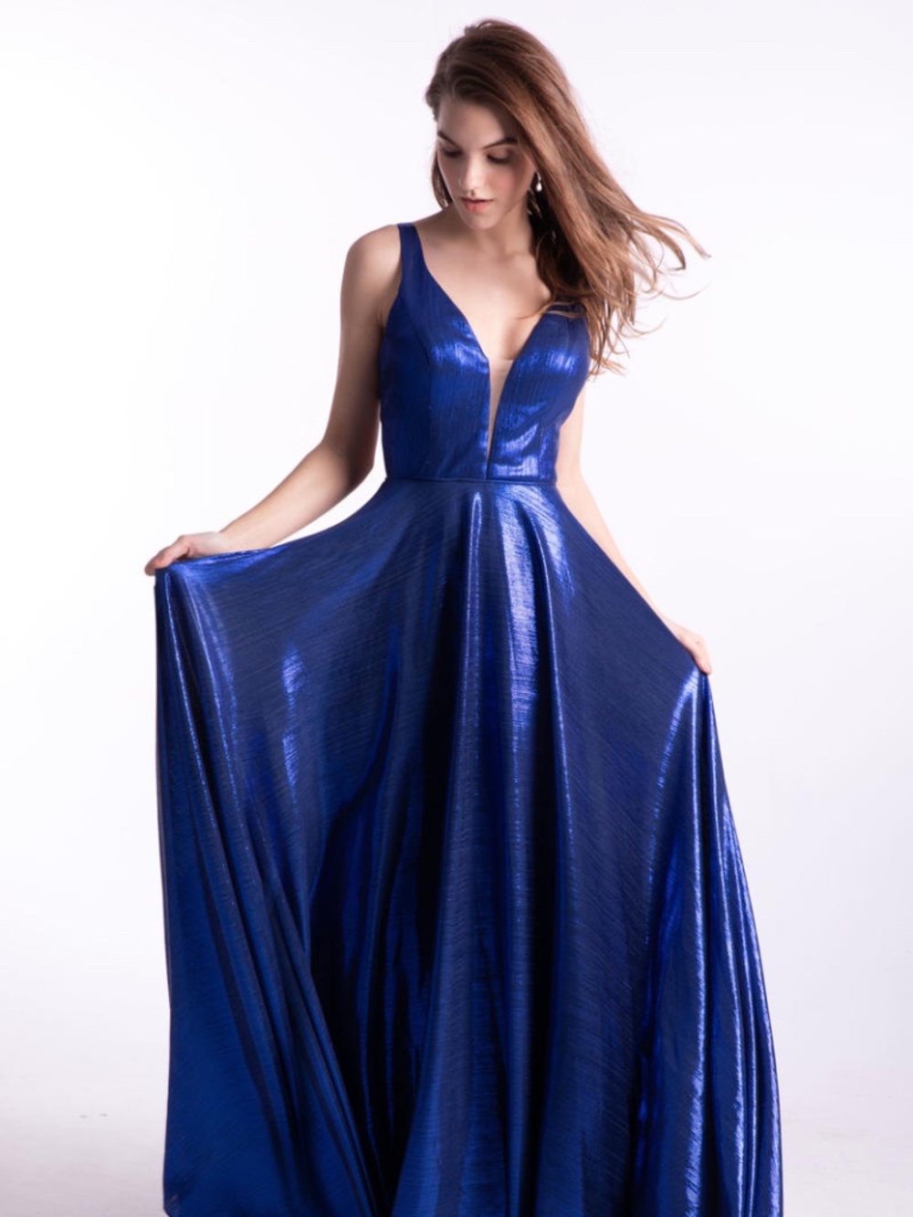 NWT AVA PRESLEY ROYAL BLUE SATIN GOWN SIZE 16